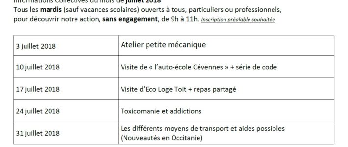 PROGRAMME AIA “En Route Vers l’Emploi” JUILLET 2018 PROGRAMME AIA “En Route Vers l’Emploi” JUILLET 2018