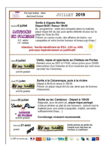 PROGRAMME ENFANCE FAMILLE ETE 2019