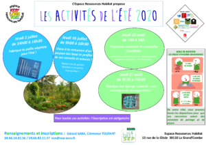 affiche activités ELT 2020 juillet aout