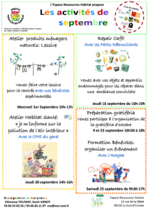 Activités Eco’ Loge Toit Septembre 2021