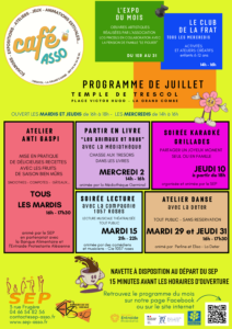 CAFE ASSO PROGRAMME JUILLET 2025